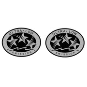 DURAFORCE Ultra Low Emission 3 Star California DOT Outboard Graphic Sticker Decal Silver 2