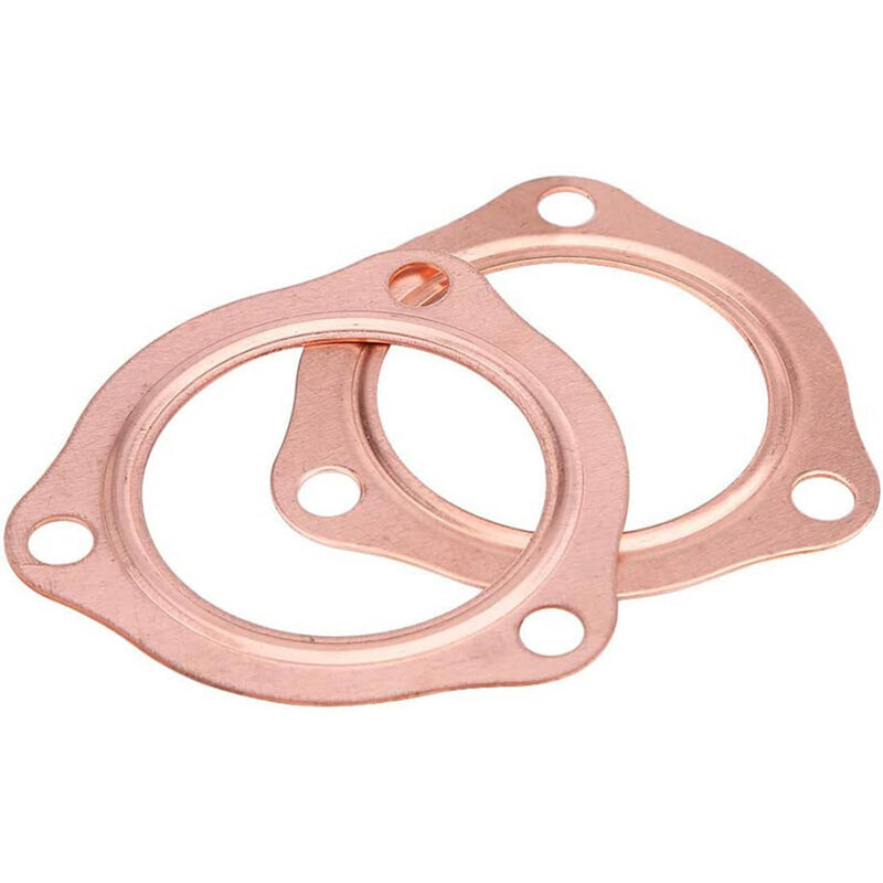 2Pcs 2.5" Universal Copper Header Exhaust Collector Gaskets Flanges 3-Hole
