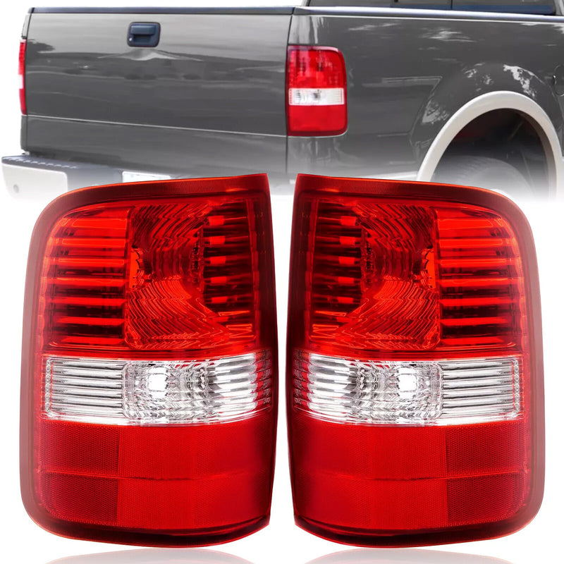Red Lens Tail Light Set for Ford F-150 2004-2008 Driver Passenger Side