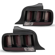 DURAFORCE LED Tube Signal Brake Lamps Smoked Tail Lights for Ford Mustang 2005-2009 Pair