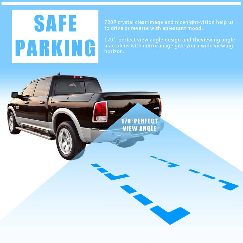 Backup Camera Rear Latch Tailgate Handle for Dodge Ram 1500 2500 3500 09-17