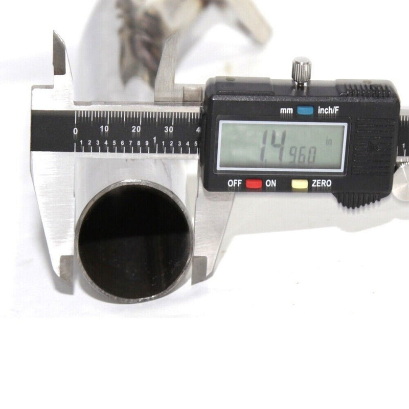 38MM 35MM 2-Bolt Wastegate SS Dump Tube for Turbo Actuator Silver Pipe