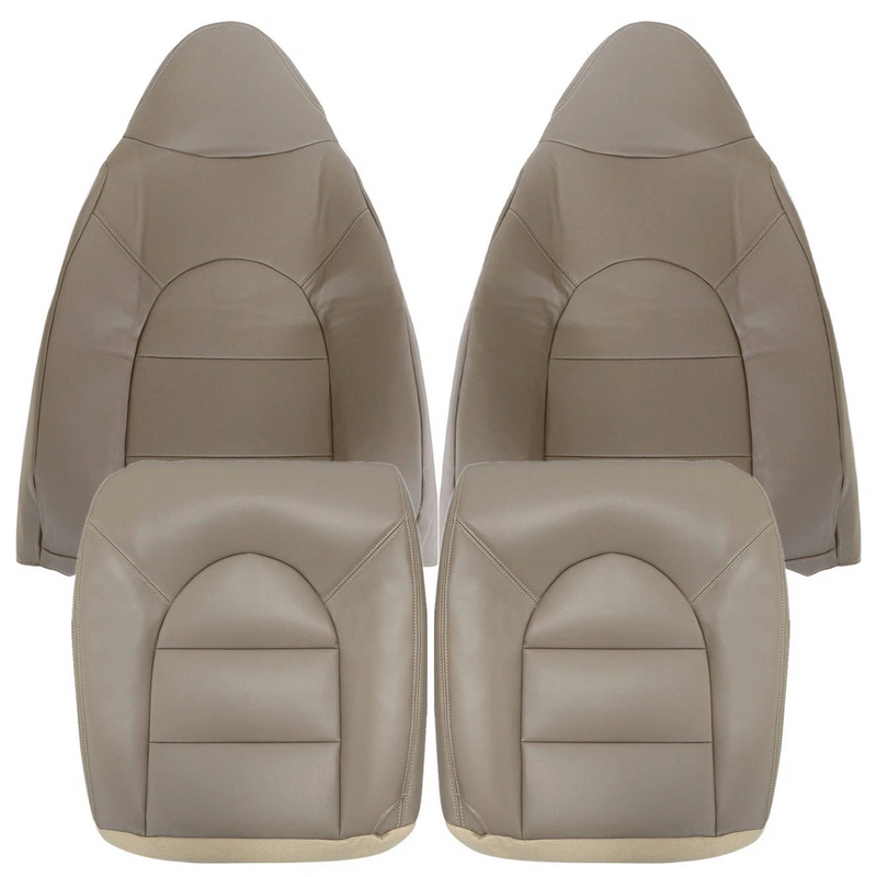 DURAFORCE 1999-2000 Ford F250 F350 Lariat Tan Leather Seat Covers Driver & Passenger