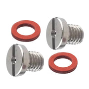 DURAFORCE Slot Head Drain Fill Plug Screw & Gasket Kit for Yamaha Outboards Lower Unit 2X