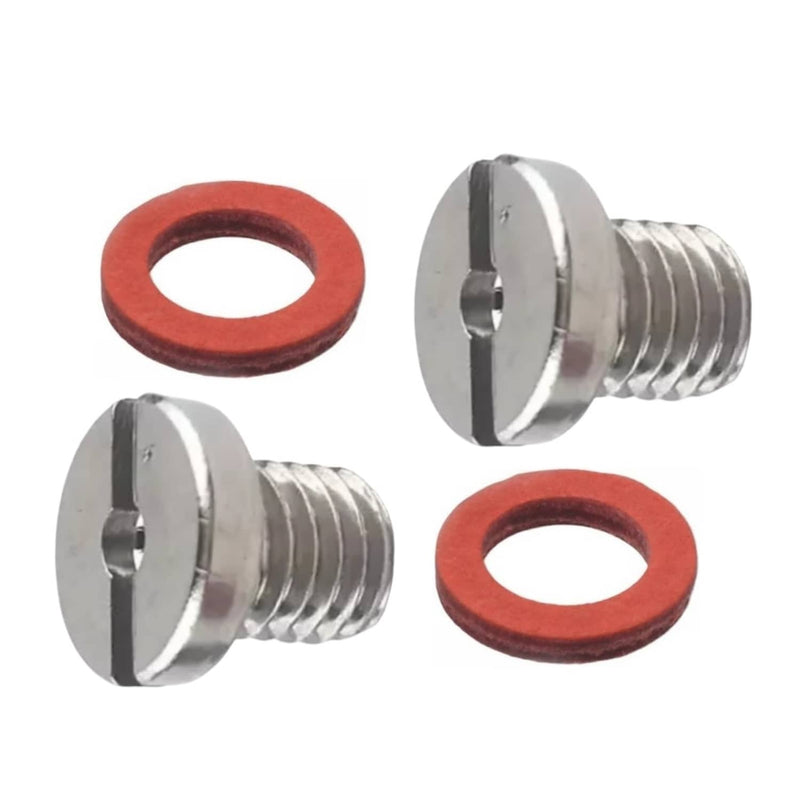 DURAFORCE Slot Head Drain Fill Plug Screw & Gasket Kit for Yamaha Outboards Lower Unit 2X