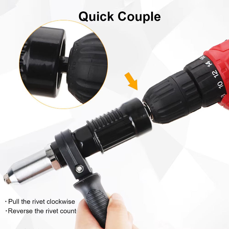 Electric Rivet Nut Gun Adapter Insert Cordless Power Drill Tool