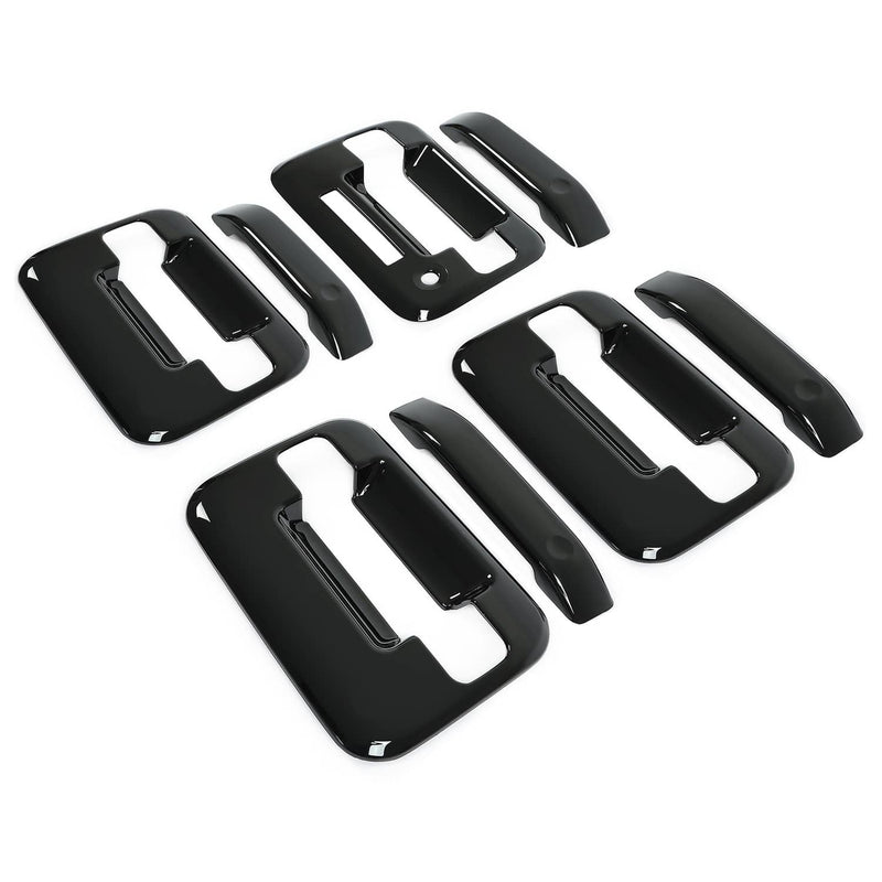 DURAFORCE Black Painted Door Handle Covers with Keypad for Ford F150 Crew Cab 2004-2014