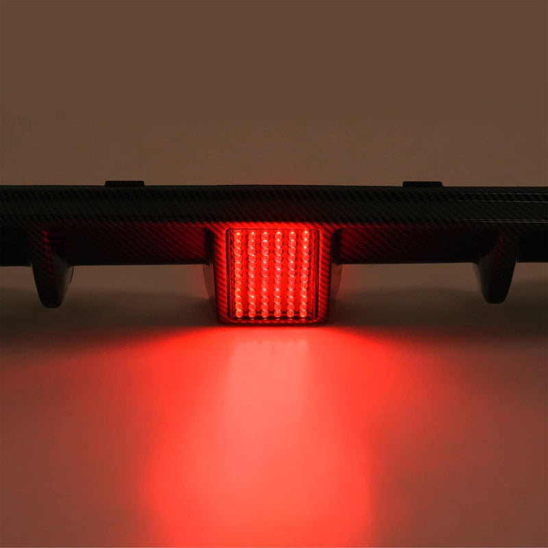 DURAFORCE Rear Bumper Lip Diffuser LED Light for BMW F30 F31 M Sport 2012-18 Carbon Style