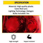 DURAFORCE Tail Light Taillamp Passenger Right RH for Chevy for Chevrolet Impala 2006-2013
