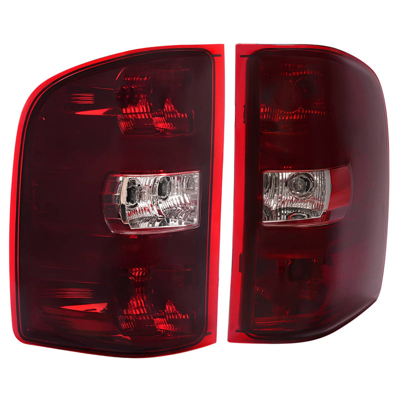 DURAFORCE Smoke Red Tail Lights LH RH for Chevy Silverado 1500 2500 3500HD 2007-2013