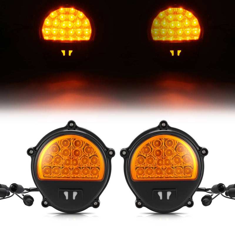 DURAFORCE 12422957 LED Front Amber Turn Signal Parking Lights for Humvee M35 M998 2PCS