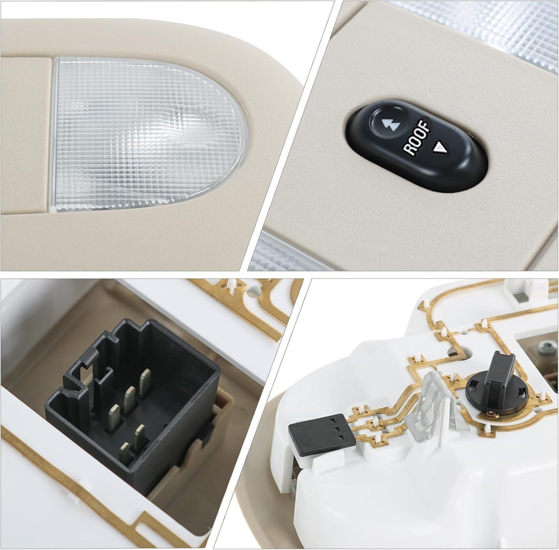 Ford F250 F350 Overhead Console LED Light Sunroof Switch Beige 8C3Z25519A70AA