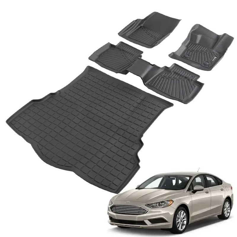 Floor Mats & Cargo Liner for Ford Fusion 2017-2020 1st 2nd Row Trunk Mat