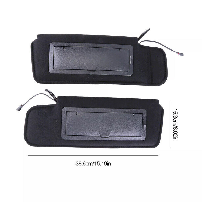 Pair Sun Visors w/Vanity Mirror & LED Light for Chevy Corvette C4 5.7L 84-96
