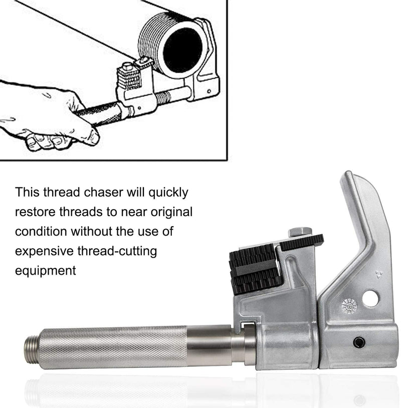 7402 Universal Outside Thread Chaser External Repair Tool for 1-1/4” to 5” O.D.