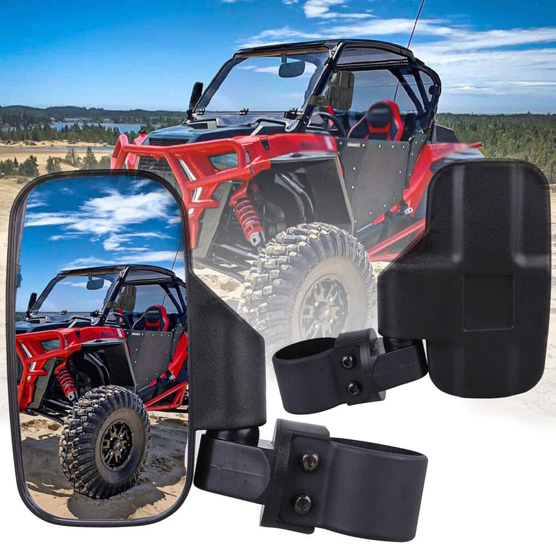 Adjustable 1.75''-2" UTV Side Mirrors Foldable for Polaris RZR S 800 900 XP 1000
