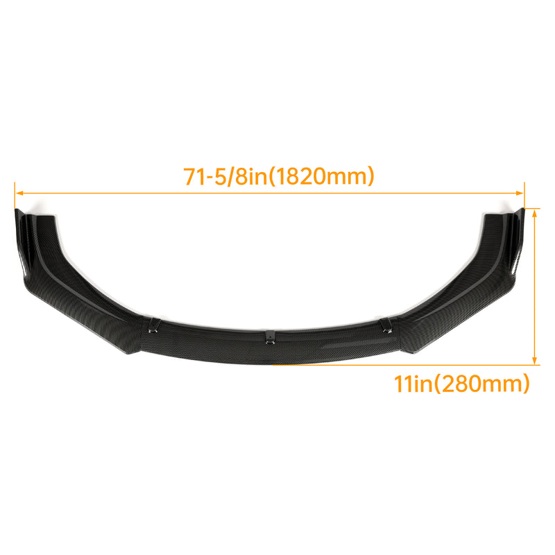 Front Bumper Lip Body Kit Spoiler Chin Carbon Look for Honda Civic 2016-2021