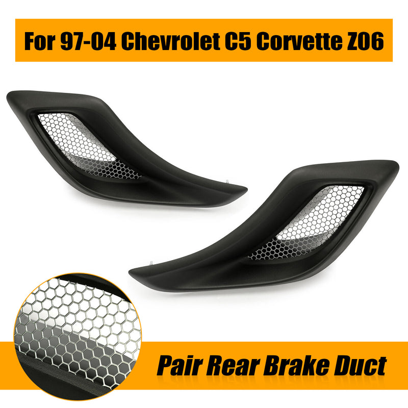 Rear Lower Brake Duct Scoop Vent Kit for C5 Corvette Z06 ZO6 1997-2004 LH RH