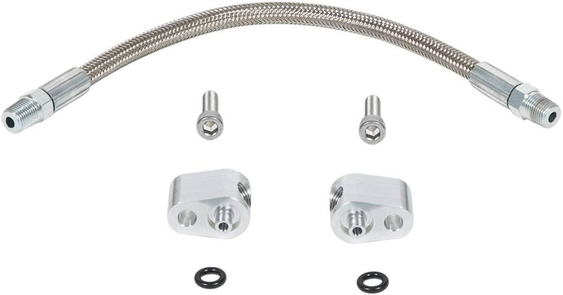 LS LS1 Throttle Body Bypass Coolant Steam Port Crossover Hose Braided Kit