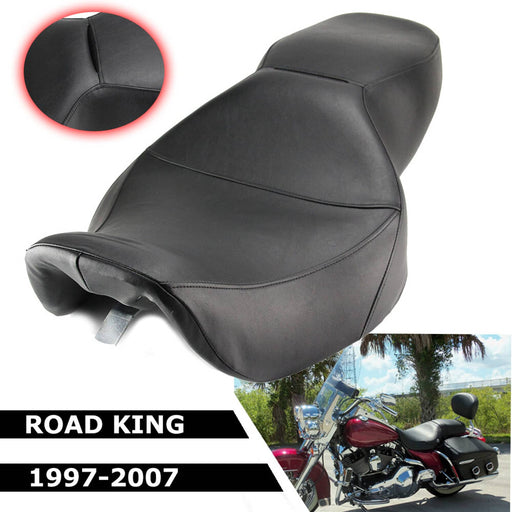 DURAFORCE Driver 2-Up Seat for Harley Road King Custom FLHRS EFI FLHRSI 1997-06
