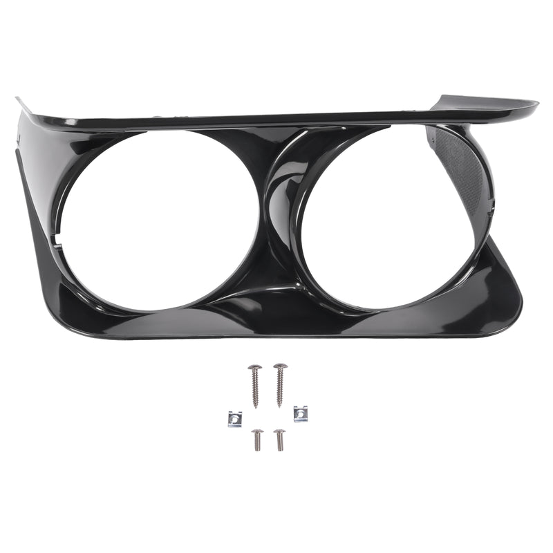 Black Headlight Bezel Trim Passenger Side RH for Chevrolet C3 Corvette 1968-1982