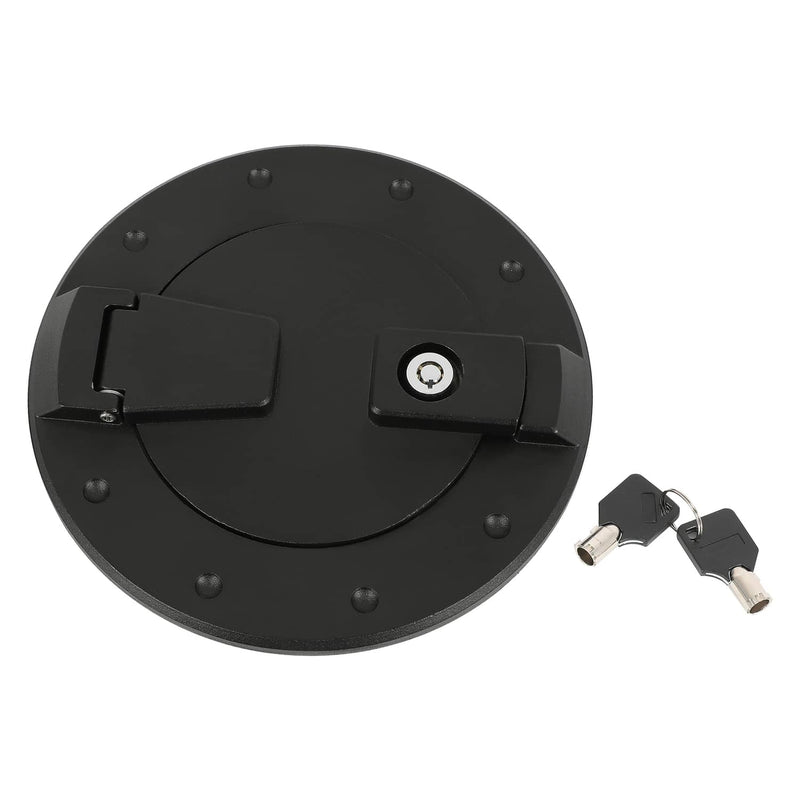 DURAFORCE Locking Fuel Door Gas Tank Cap Cover Aluminum Black For Hummer H2 2003-2009