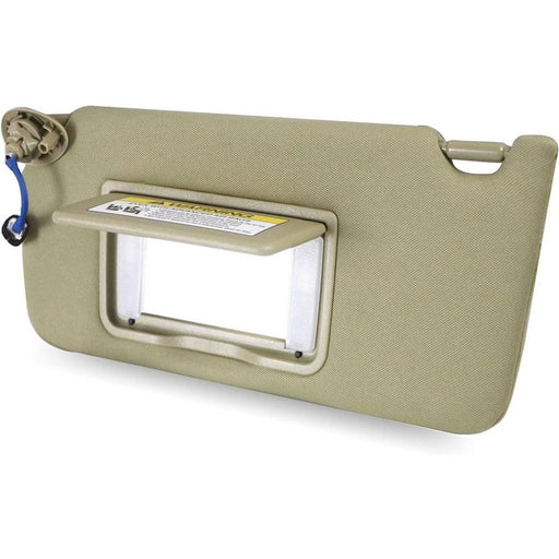 DURAFORCE Sun Visor Left Driver Side with Light Mirror for Honda Accord 2008-2017 Beige