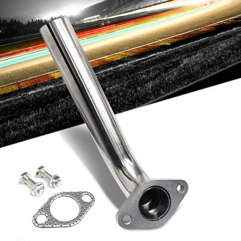 2-Bolt SS Dump Tube Wastegate for 38MM 35MM Turbo Actuator Pipe Silver