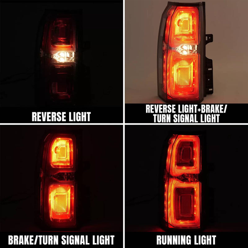 DURAFORCE LED Tail Light Brake Lamp Driver Side Left for Chevy 2015-2020 Tahoe Suburban
