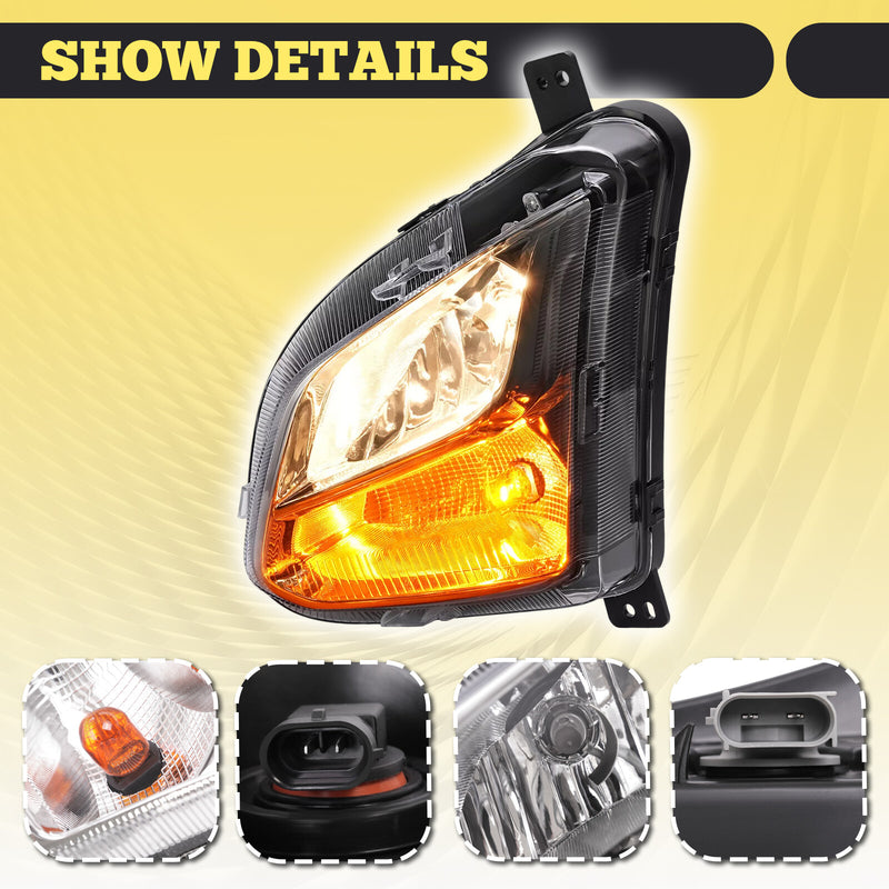 Bumper Fog Light With Signal Lamp Left Driver for Chevy Equinox 2018-2021 With W