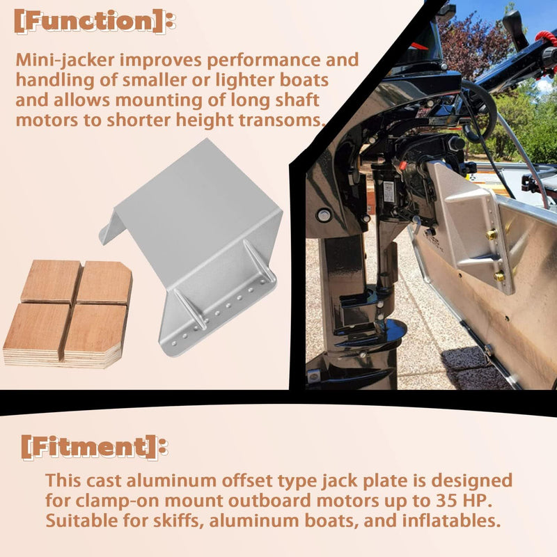 MJ-1-DP Mini Jacker Outboard Jack Plate for TH Marine Boat Motor
