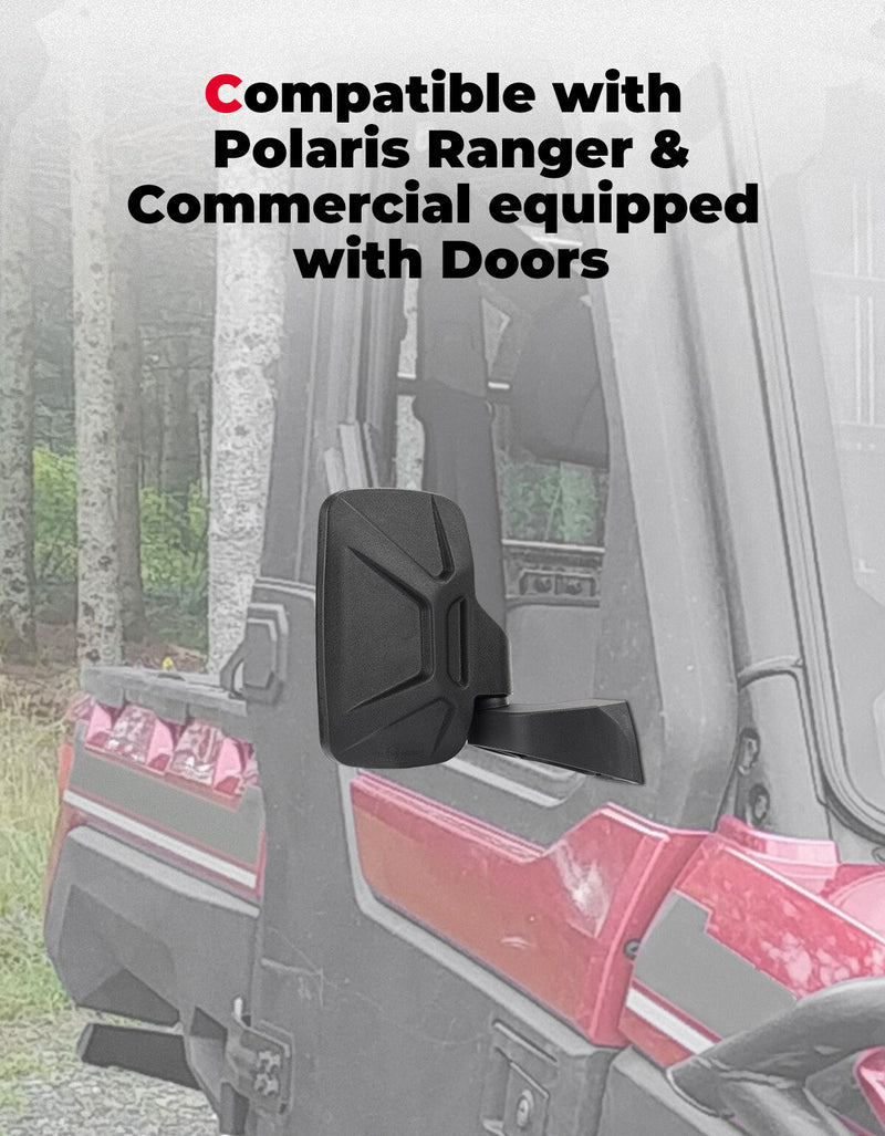 For Polaris Ranger XP 1000 Northstar 2889241 Side View Mirrors Hard Door Mount