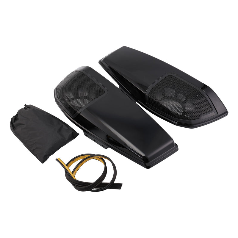Vivid Black Saddlebag Speaker Lids for Harley Road Glide 2024-up