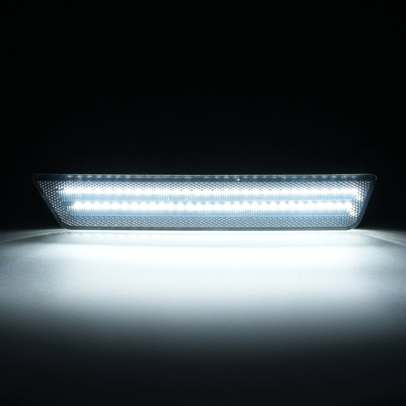 White/Smoke Rear Bumper LED Side Marker Lights for Dodge Charger 2011-2014 Pair