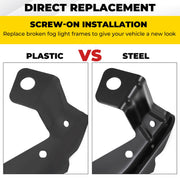 DURAFORCE Fog Light Lamp Bracket Steel for Dodge Ram 1500 2500 3500 Truck Pickup Pair