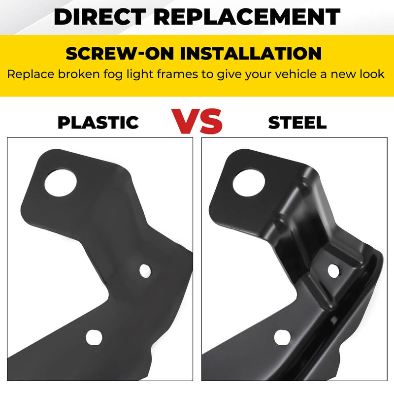DURAFORCE Fog Light Lamp Bracket Steel for Dodge Ram 1500 2500 3500 Truck Pickup Pair
