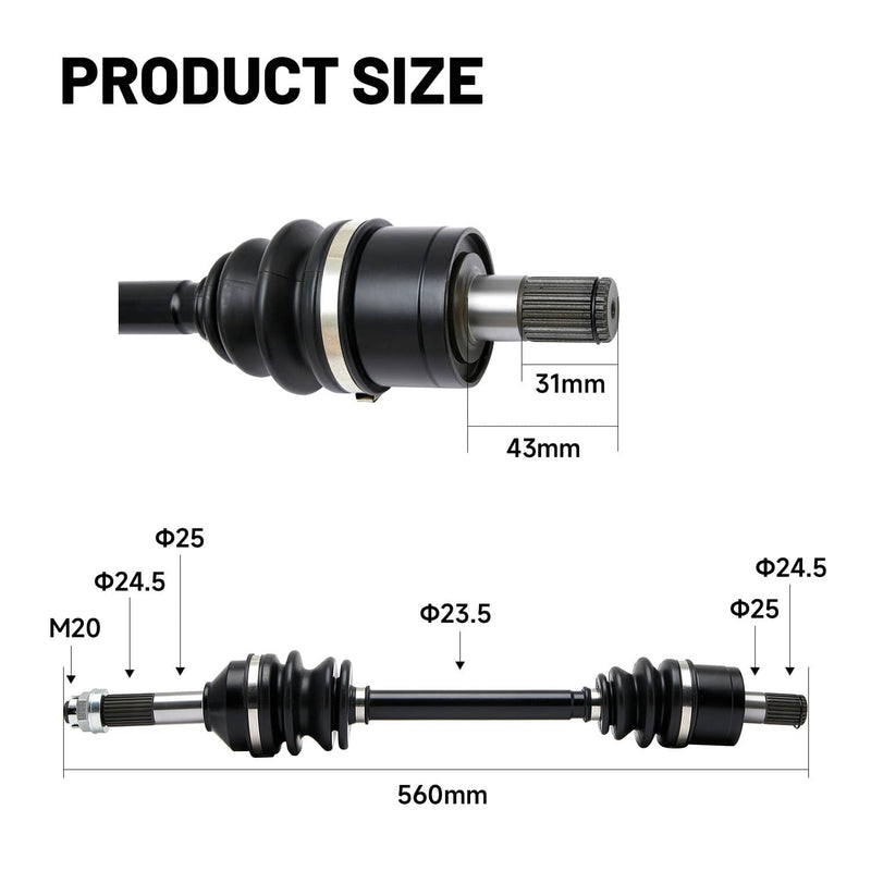 59266-0002 59266-0023 Rear Complete CV Joint Axle for Kawasaki Left Right