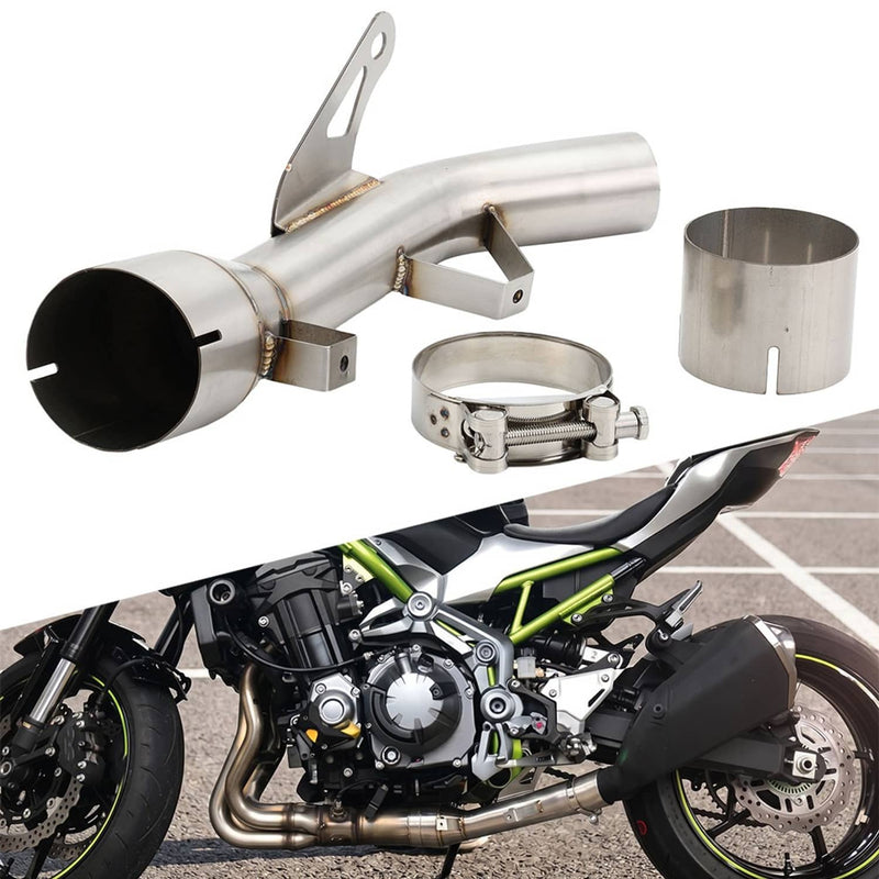 Exhaust Pipe for Z900 2017-2025 Stainless Steel Mid Slip On Link Pipe