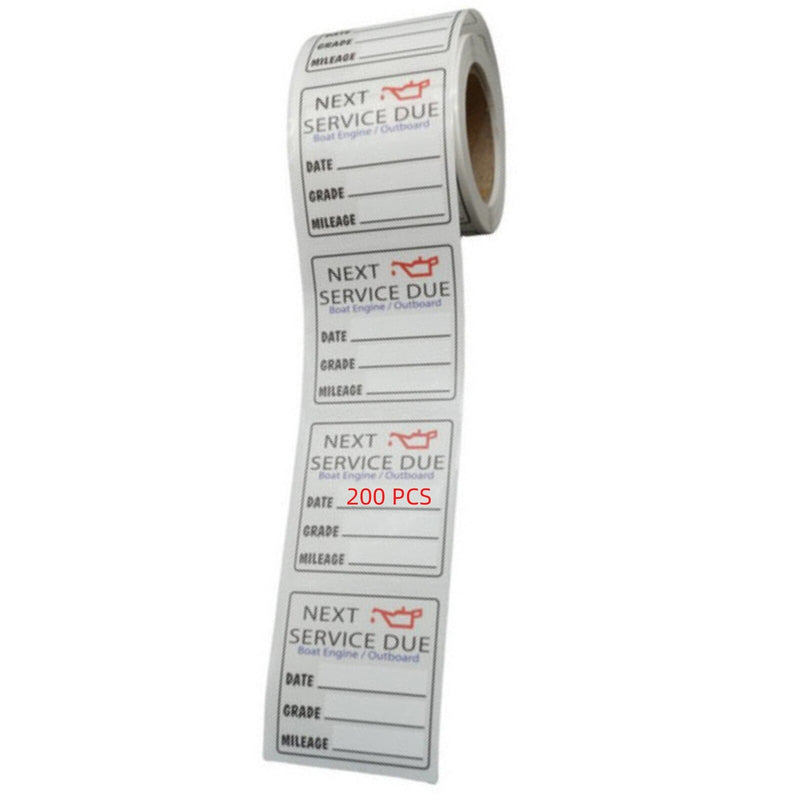 Oil Change Stickers Next Service Due Reminder Sticker Roll Window Decals 200 Pcs
