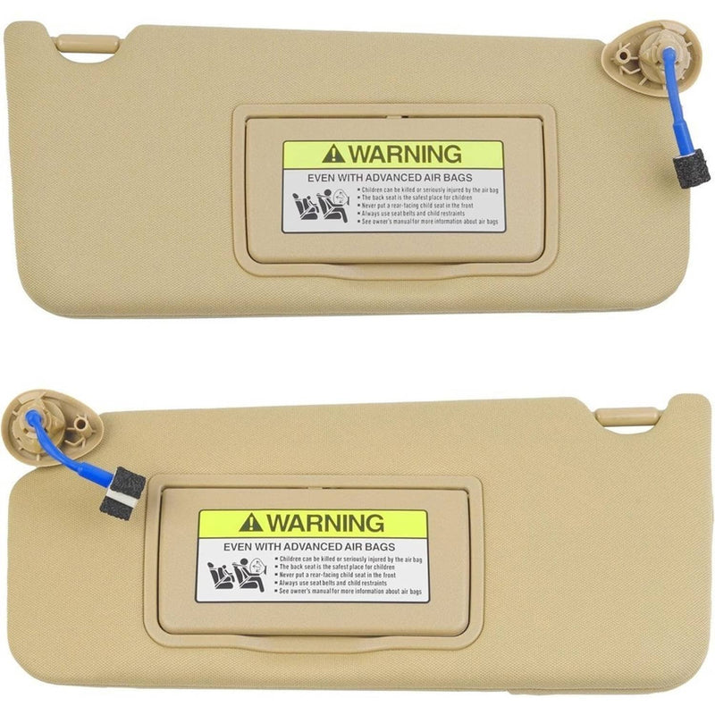 83280-TA5-A51ZA Sun Visor Tan w/ Light Mirror 2Pcs for Honda Accord 2008-2017