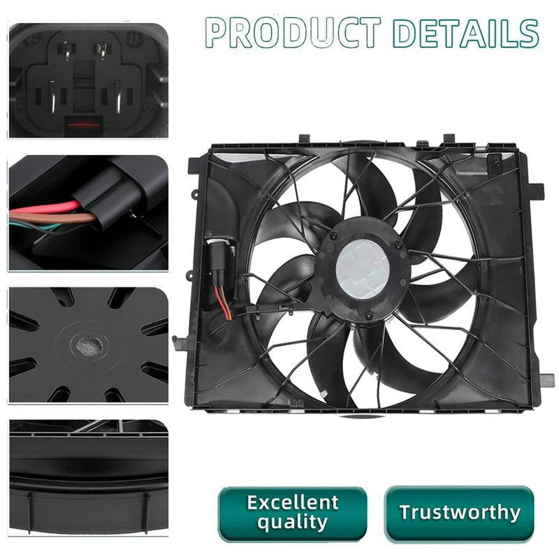 Radiator Cooling Fan for Mercedes-Benz C250 C300 C350 C63 AMG GLK350 2010-2014