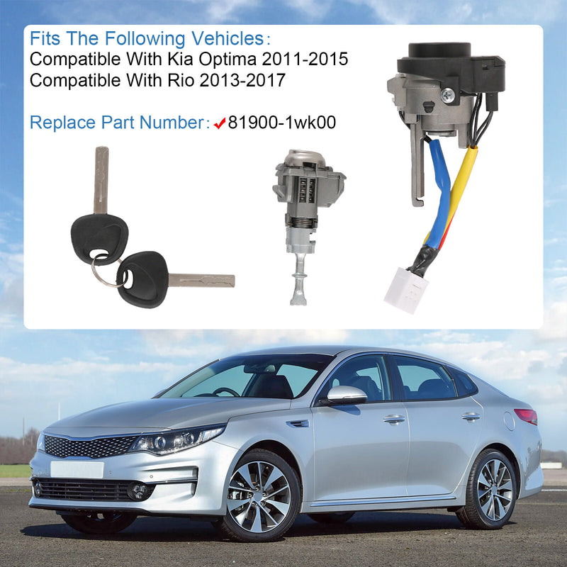 Ignition Lock Cylinder Switch w/ Keys for Kia Optima 2011-2015 Rio 2013-2017