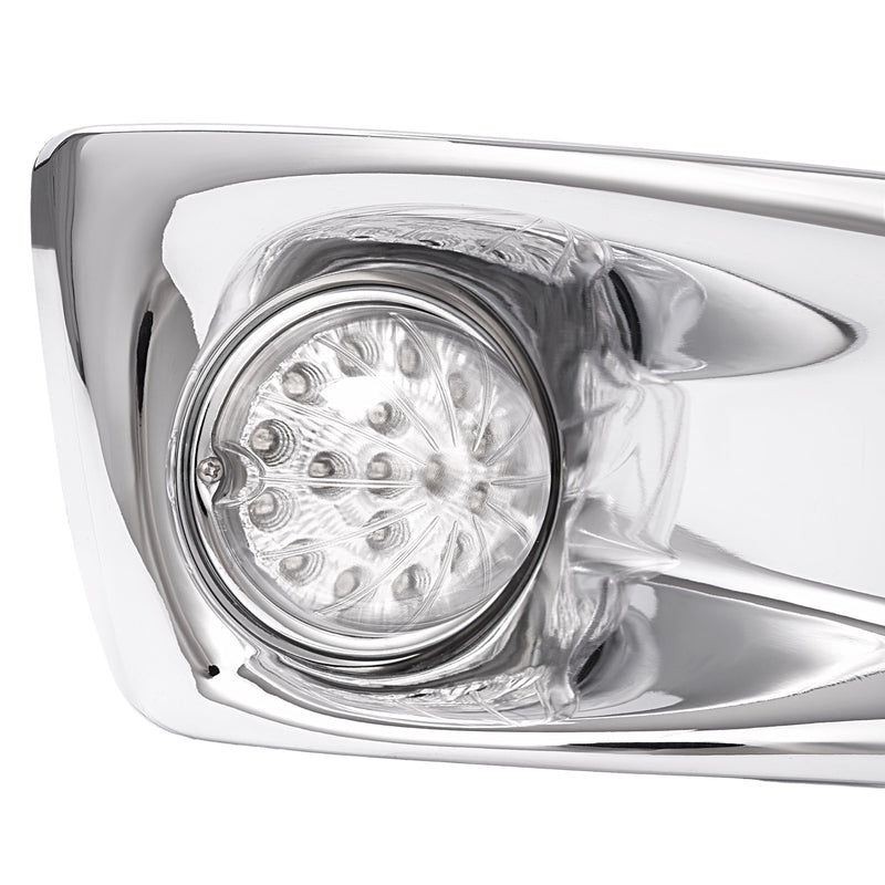 Right Side LED Clear Lens Fog Light Bezel for Kenworth T660 2007-2017