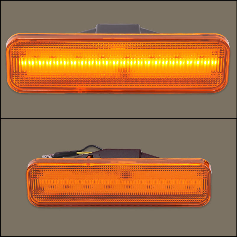 Amber/Red LED Side Marker Parking Lights Set for El Camino & Caballero 78-87