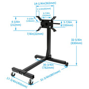 DURAFORCE 1500LBS Steel Rotating Engine Stand 360 Degree Head Truck Motor Repair Hoist