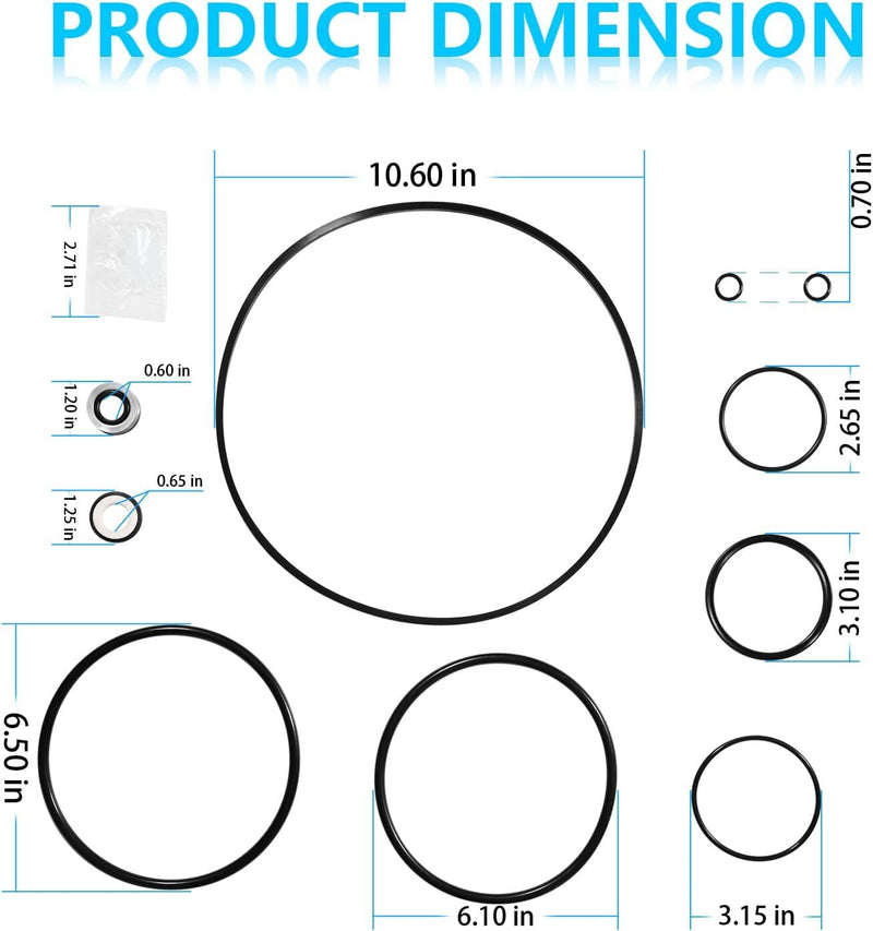 Complete Pump O-Ring Rebuild Repair Kit for Pentair Challenger Pool Pump Models