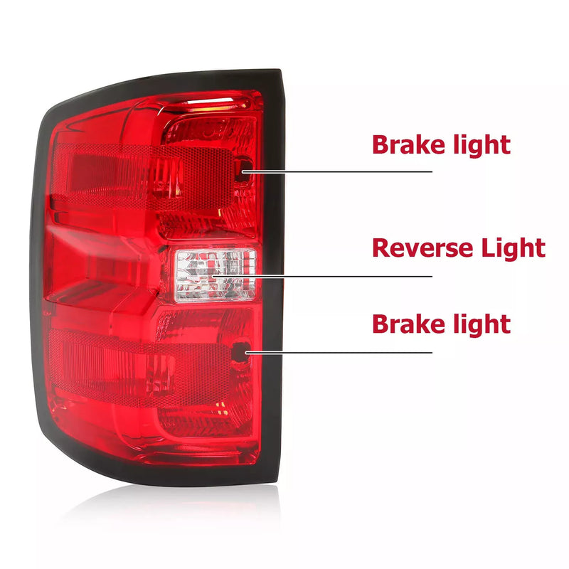 Tail Light Brake Lamp Driver Left Side for Chevy Silverado 2014-2019 1500 2500