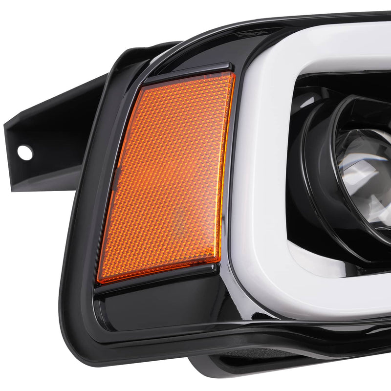 DURAFORCE DOT LED Tube Projector Headlights for Dodge Charger 2006-2010 Black