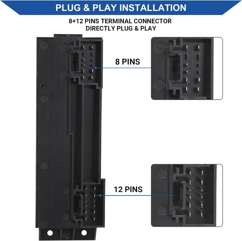 Black Electric Window Master Switch For Tahoe Yukon Suburban Avalanche 15062650