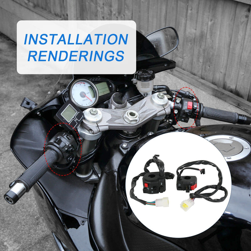 7/8" Handlebar Horn Turn Signal Fog Light Controller Switch for Motorcycle